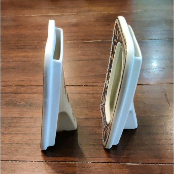 Vtg Takahashi Silk Road 1983 Set Of 2 Porcelain Hand Painted Picture Frames - Picture 3 of 7